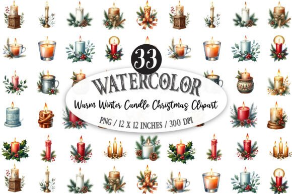 Download Warm Winter Candle Christmas Clipart - Warm Collection