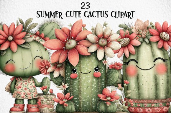 Download Summer Cute Cactus Clipart - Summer Collection