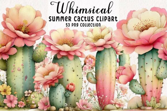 Download Whimsical Summer Cactus Clipart - Summer Collection