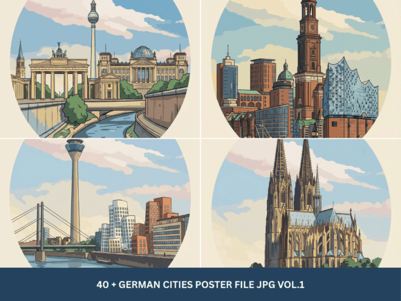 Download German City Map Poster Designs Vol.1 - Premium Bundle