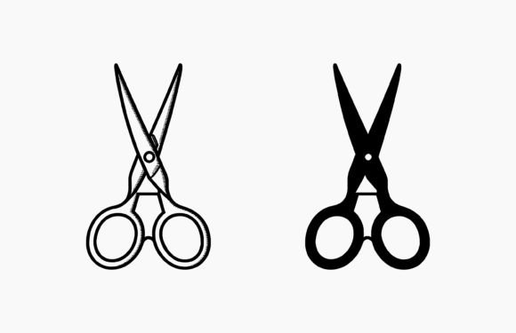 Download Scissor Line Art Silhouette Vector - Line art silhouette Collection