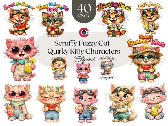 Download Boho Summer Kitty, Cute Fashion Cat - Summer Collection