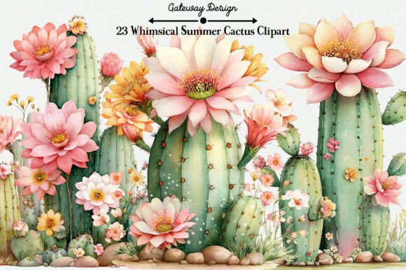 Download Whimsical Summer Cactus Clipart - Summer Collection