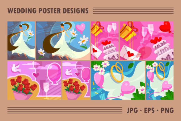 Download Collection of Wedding Poster Designs. - Premium Resources