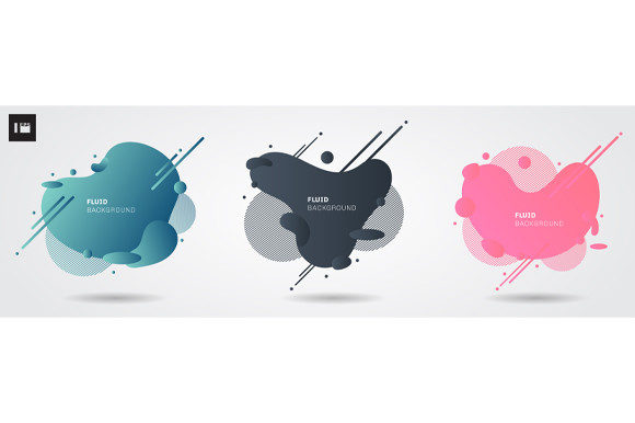 Download Set Liquid Shape Modern Graphic Elements - Modern graphic elements Collection