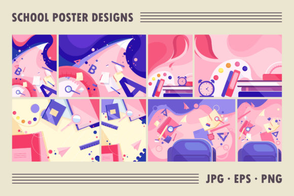 Download Collection of School Poster Designs. - Premium Bundle